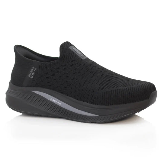 Active Comfort Easy Slip On Knit Sneakers M2502 - Black