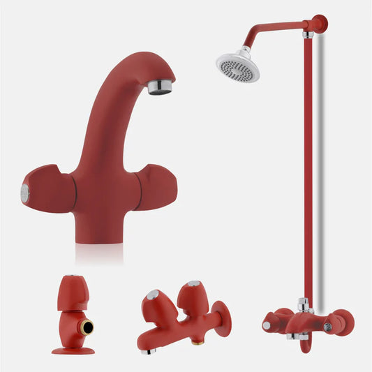 Sawan Red Bath Set