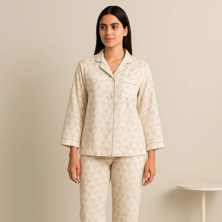 Mova Geometric Print Pajama Set