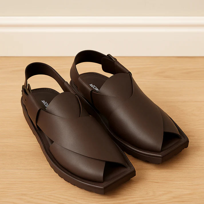 Peshawari Sandal Artificial Leather PW32 - Brown